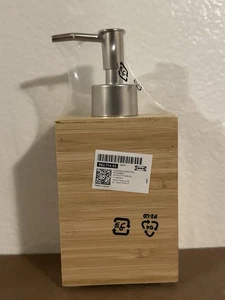 IKEA DRAGAN Bathroom Kitchen Liquid Soap Dispenser Bamboo Wood Decor 902.714.93 - Picture 1 of 6