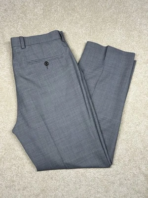 Lauren Ralph Lauren 32x30 Gray Houndstooth Pleated Dress Pants 100% Wool EUC - Image 1 of 4