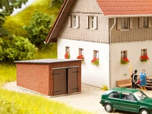 H0 Garage in costruzione clinker, kit di montaggio - Ancora 14352 - Foto 1 di 1
