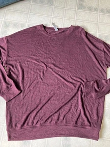 athleta  Small long slv tee Burgundy Long Sleeve Banded Bottom  Loose fit Soft - Picture 1 of 4