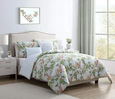 Juego de edredón reversible de 5 piezas VCNY Home Chelsea Queen - Verde - Nuevo en paquete  Foto 1 de 4