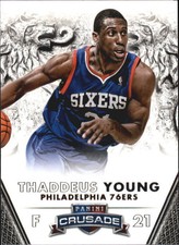 2013-14 Panini Crusade Philadelphia 76ers Basketball Card #67 Thaddeus Young