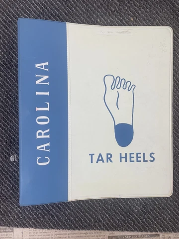 Vintage UNC  Tarheels National Brand 3 Ring Binder Rare Cover