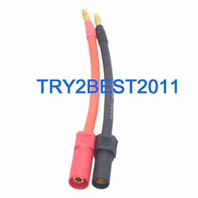 XT150 4mm Banana Plug Bullet Lipo Charge Cable Lead Connector Harness High Amp - Image 1 of 2