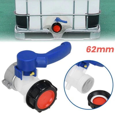 IBC Adapter Klappenhahn 62mm Absperrhahn Auslaufhahn f. IBC Container Wassertank - Bild 1 von 4
