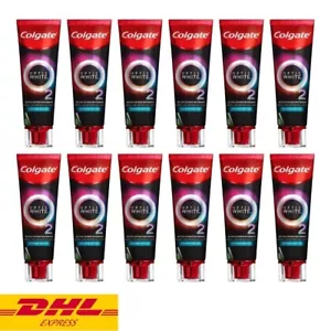 12 x dentifrice optique blanc Colgate O2 menthol aromatique blanchiment des dents 85 g - Photo 1/6