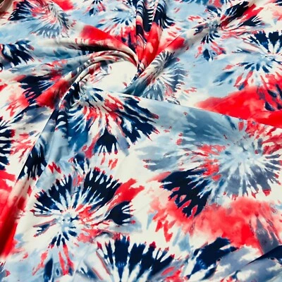 ENVÍO GRATUITO Tela elástica de spandex Tie Dye Festival Estampado por yarda para trajes de baño Foto 1 de 4