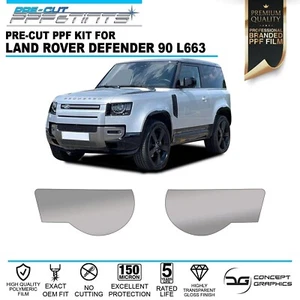 Headlight Stone Chip Guard PPF Paint Protection Film For Land Rover Defender 90 - Picture 1 of 3