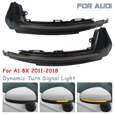 Luz secuencial LED dinámica intermitente espejo lateral para Audi A1 8X 2011-2019 Foto 1 de 4
