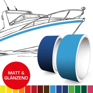 Zierstreifen Dekorstreifen Boot Wohnmobil Auto 15 20 30 40 50 60 70 80 90 100mm - Bild 1 von 3