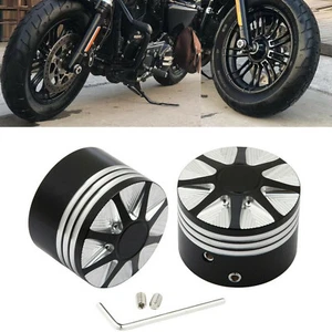 Motor CNC Axle Cap Nut Covers For Harley Touring Electra Glide Softail 07-17 - Bild 1 von 5