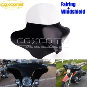 Outer Batwing Fairing Windshield Screen Kit for Harley Touring Road King Softail - Foto 1 di 10