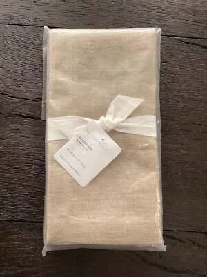 Set/4 Pottery Barn Shimmer Napkins GOLD 20" x 20" Linen Metallic Polyester Blend - Image 1 of 3