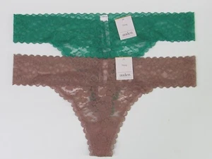 Women's Lace Thong 2 Pack Panties Auden Medium (8-10) - Picture 1 of 12