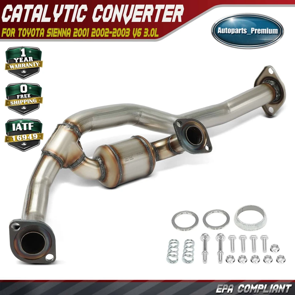 Convertidor catalítico central para Toyota Sienna 2001 2002-2003 V6 3,0 L a 01/2003 Foto 1 de 4