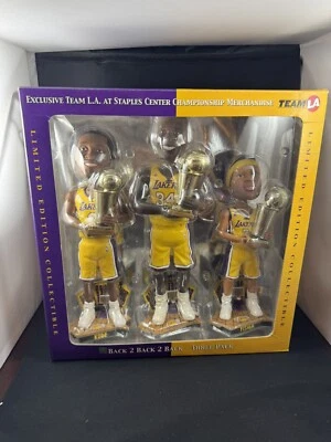 FOREVER COLLECTIBLES 2002 NBA LA LAKERS BOBBLEHEADS KOBE SHAQUILLE FISHER 3 PACK - Image 1 of 2