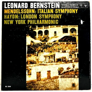 Leonard Bernstein Italian/London Symphony 1959 Vinyl Columbia Records 1st Press - Imagen 1 de 4