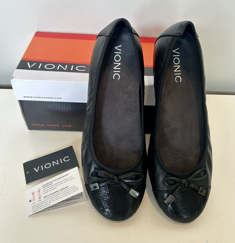 Scarpe mocassino basse Vionic Spark Minna da donna casual comode in pelle taglia 6 5