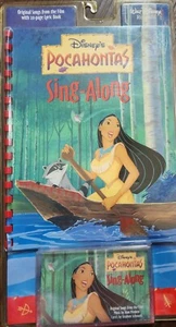 DISNEY'S Pocahontas Cassette Tape + Sing Along Book NEW Vintage - Imagen 1 de 2