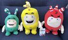 ODDBODS GREEN ‘ZEE’ YELLOW BUBBLES & RED ‘FUSE’  PLUSH SOFT TOYS / ONE ANIMATION