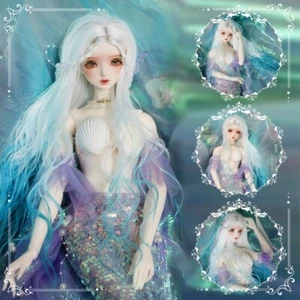 Gradient colorful Braid Wig Mermaid color hair For 1/3 1/4 1/6 BJD Doll ES058-2 - Picture 1 of 5
