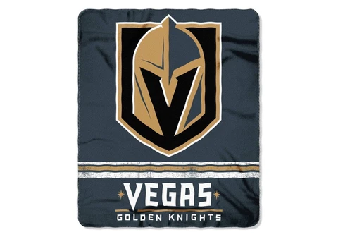 1ST BLANKET VEGAS GOLDEN KNIGHTS NEW NHL HOCKEY FLEECE THROW BLANKET 60"X50" NWT Cover
