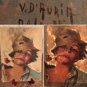 SELTEN ~ V. D' AURIA DALROPPI ~ ÖLGEMÄLDE ~ 15 X 11,5 ~ TOLLES HIGHLIGHT! - Bild 1 von 12