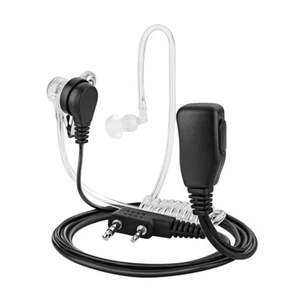Walkie Talkies Earpiece with Mic 2 Pin AcousticTube forKenwood TYT UV-5R - Zdjęcie 1 z 8