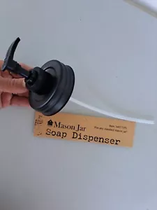 Coperchio pompa dispenser sapone/lozione piatto nero resistente alla ruggine - Foto 1 di 6