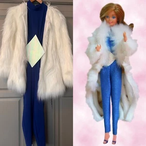 Custom Festival Fabulous Fur 1984 Ladies Barbie Fancy Dress Costume Size 12 - Picture 1 of 11
