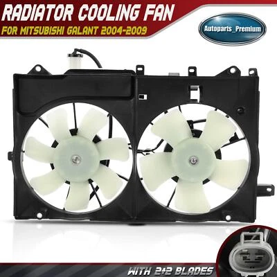 Conjunto de ventilador condensador de aire acondicionado con cubierta para Mitsubishi Galant 2004-2009 V6 3,8 L Foto 1 de 4