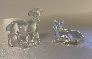 Waterford Crystal, Nativity Collection, Set Of 2 Sheep/Lambs, Mint Condition - Picture 1 of 10