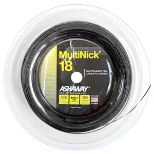 ASHAWAY MULTINICK 18 1.15MM SQUASH STRING SET BLACK 110M REEL - Picture 1 of 1