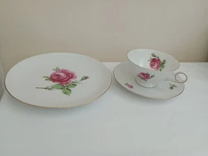 Kaiser Teaplate & Cup And Saucer With Rose Design Made In Germany - Picture 1 of 11