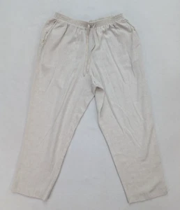 Alfred Dunner Women's Pants Size 18P Beige Elastic Waist Pull-On Drawstring - Picture 1 of 15