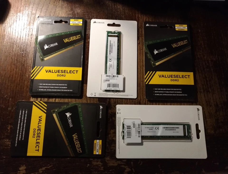 5 Memorie Ram Corsair Ddr2  800 Mhz 2Gb.  - Immagine 1 di 1