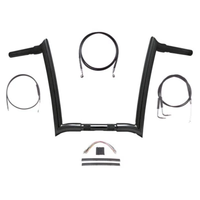 Kit de manillar Yaffe Monkey Bar 1996-2006 1/4" negro 14" Harley Softail Foto 1 de 2