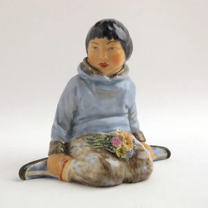 Royal Copenhagen Porcelain 3 3/4" Gronland (Greenland) Boy Figurine (12419) - Picture 1 of 8