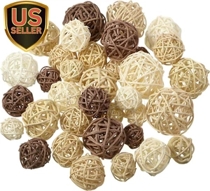 36 Pcs Wicker Rattan Balls Decorative Balls for Vase Centerpiece Bowls Orbs F... - Picture 1 of 1