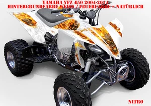 KIT GRÁFICO DE DECORACIÓN INVISION ATV YAMAHA YFZ 450 04-14, YFZ 450R CALCOMANÍAS NITRO B - Imagen 1 de 12