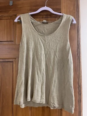 Suéter Cami Coldwater Creek Dorado Metálico, XL Foto 1 de 4