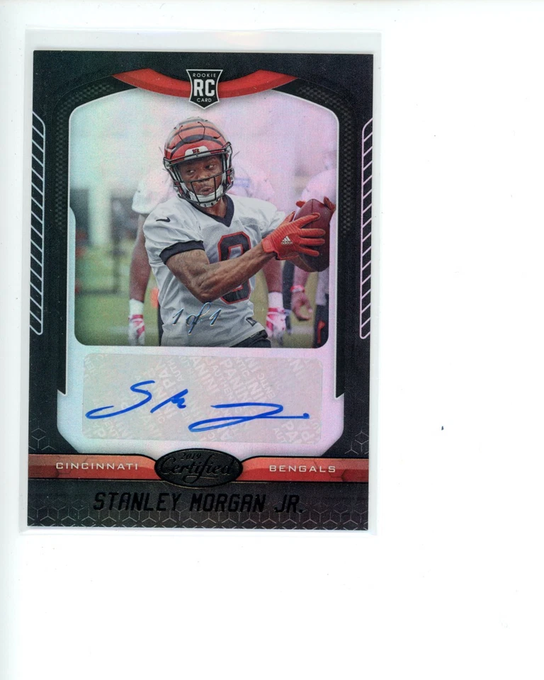 2019 Panini Certified Mirror Black Stanley Morgan Jr Auto Autograph RC True 1/1 - Image 1 of 1