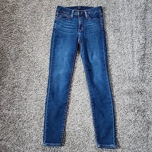 J. Crew Damen High Rise Skinny Jeans Gr. 25 Blau Button Fly Medium Wash - Bild 1 von 8