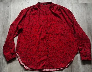 Tunika Shirt Bluse rot/schwarz langarm Gr. 38 - NEU - Bild 1 von 9
