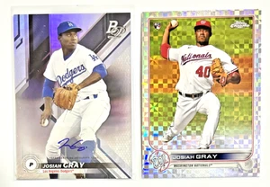 Josiah Gray 2019 Bowman Platinum- auto - # TOP-44 / Los Angeles Dodgers - Picture 1 of 2