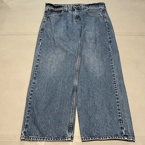 VTG Y2K US Polo Assn Jean Men 36x30 Med Wash Baggy Loose Skater Wide Emo-2426 - Picture 1 of 10
