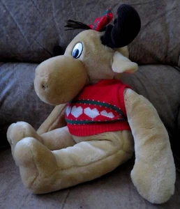 MOOSLETOE Niña HOLLY Peluche Alce Juguete Arco Nostalgia Años 80 Grande 19" - Imagen 1 de 3