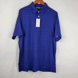 Kjus Soren Polo Golf Shirt 54 XL blau navy Streifen Performance Tech Travel - Bild 1 von 11