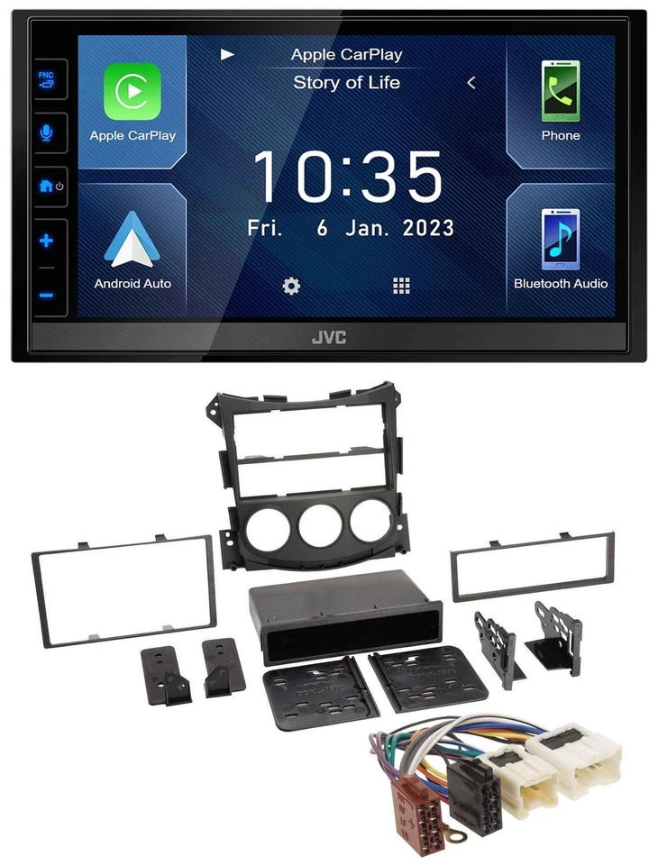 JVC DAB Bluetooth MP3 USB 2DIN Autoradio für Nissan 370Z Coupe Roadster ab 10 - Bild 1 von 4