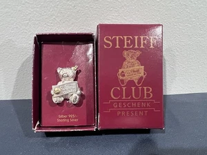 Spilla orsacchiotto Steiff Club argento sterling 1992/93 in scatola come da foto - Foto 1 di 6